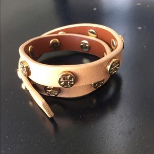 Tan Tory Burch Bracelet Wrap