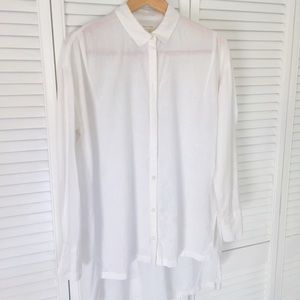 UO Silence & Noise oversized white button down