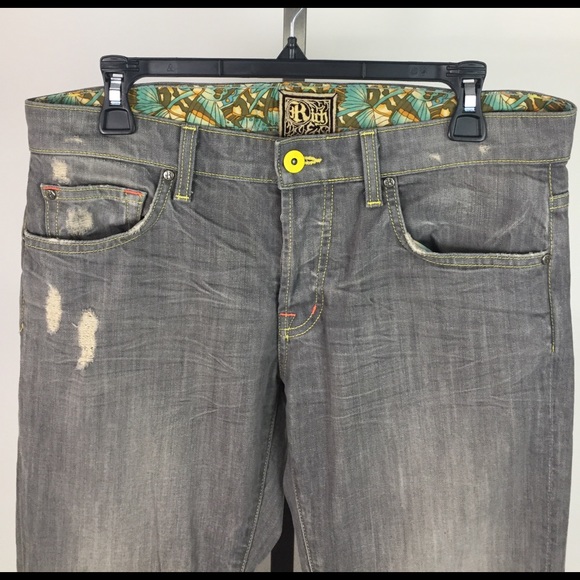 Rich & Skinny Gray Distressed Jeans Size 28 - Picture 2 of 6
