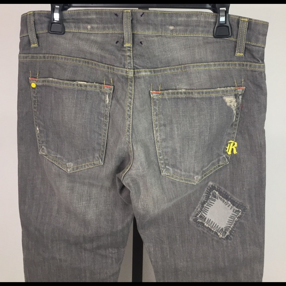 Rich & Skinny Gray Distressed Jeans Size 28 - Picture 5 of 6
