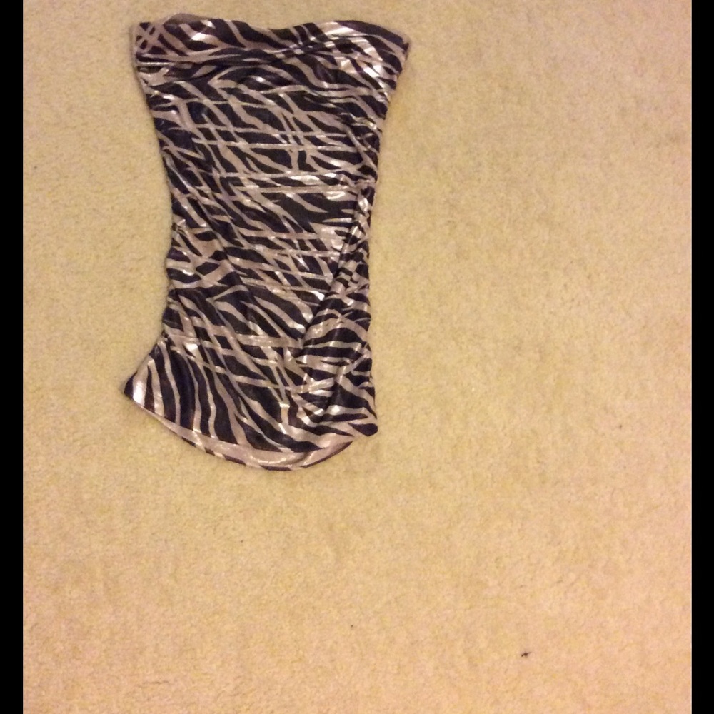 Forever 21 tube top zebra size small