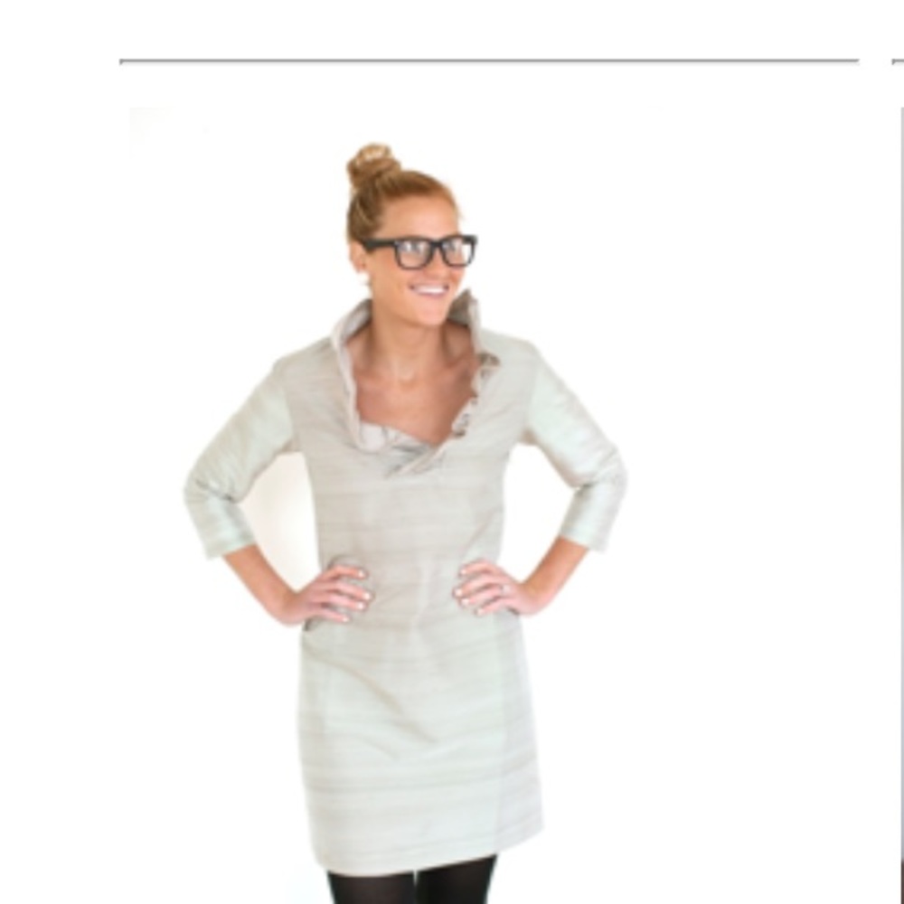 Devon Baer striped ruffle dress