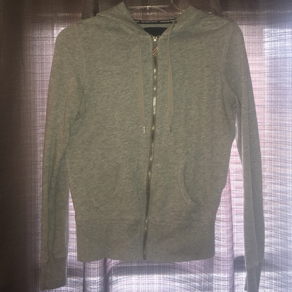 Victoria's Secret Gray Hooded Zip Up