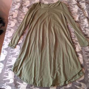 long sleeve knee high dress