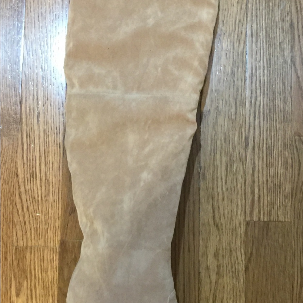 Beige/Taupe over the knee boots
