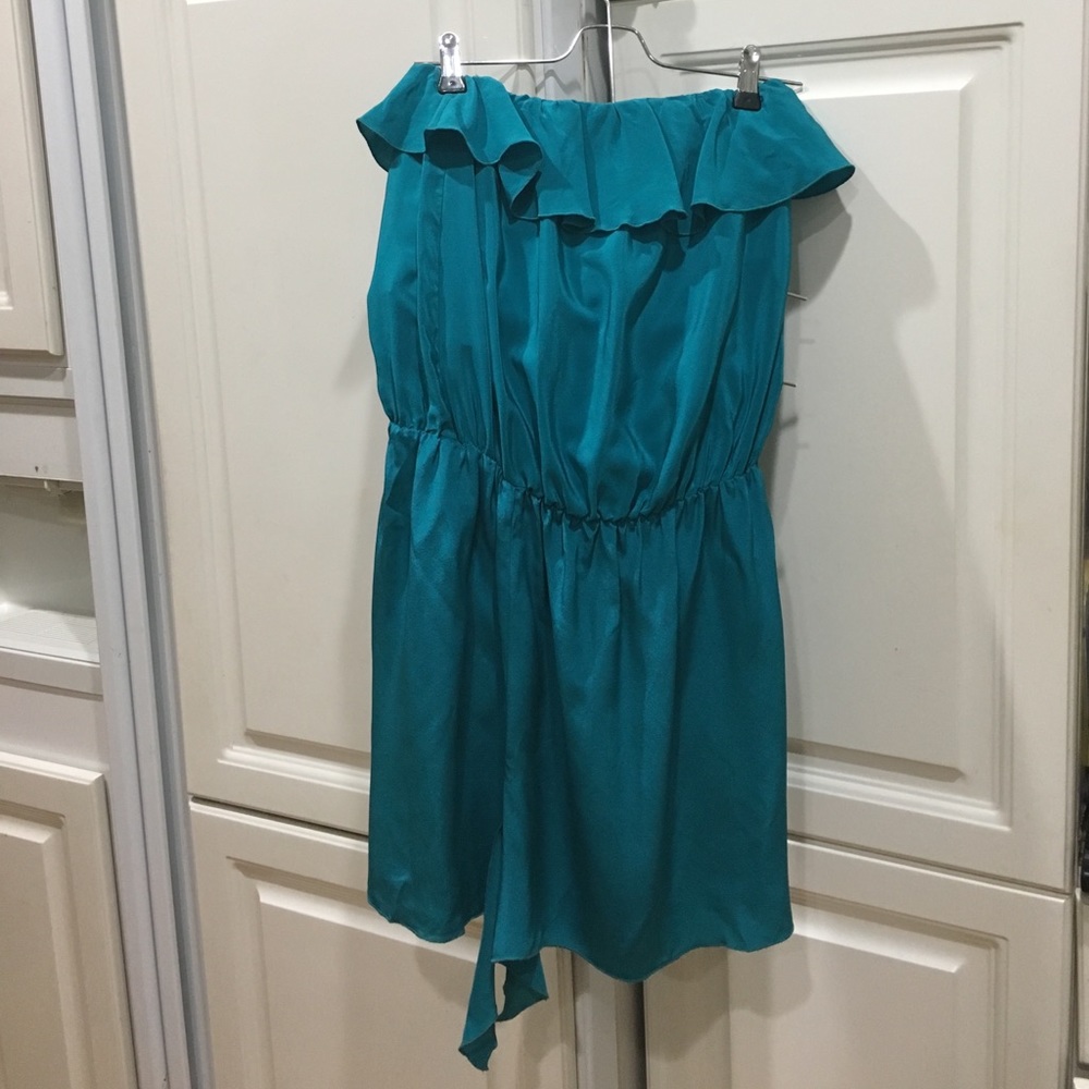 Amanda Uprichard Blue Strapless Dress - Picture 4 of 5