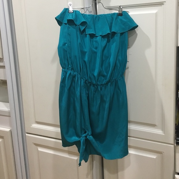 Amanda Uprichard Blue Strapless Dress - Picture 3 of 5