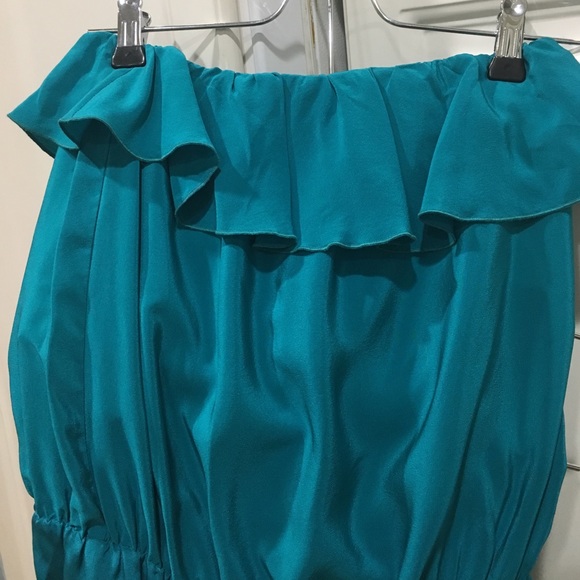 Amanda Uprichard Blue Strapless Dress - Picture 5 of 5