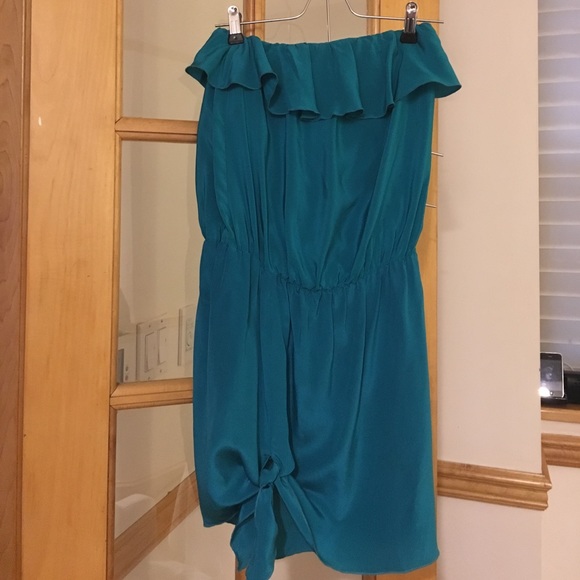 Amanda Uprichard Blue Strapless Dress - Picture 2 of 5