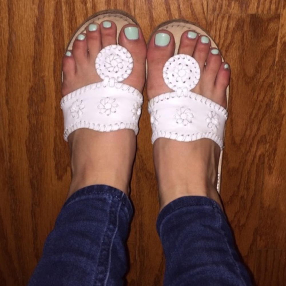White jack rogers sandals