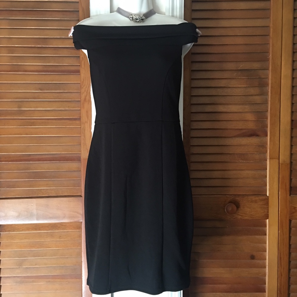 Off-shoulder Black Dress