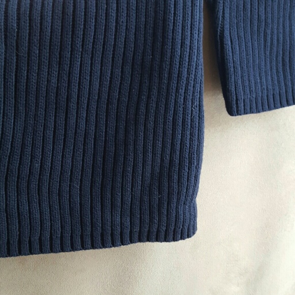 Navy blue sweater with 3/4 length sleeves - Picture 4 of 4