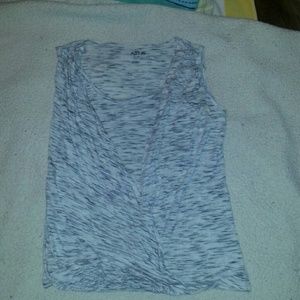 Sleeveless Crossover Drape Top sz M