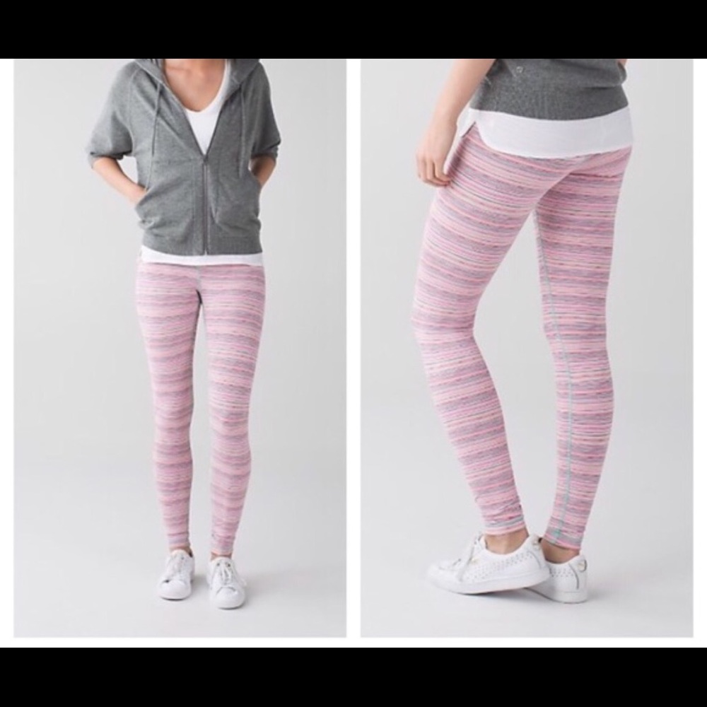 Cropped Pink Striped LuluLemon