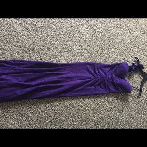 Purple lace/long dress.