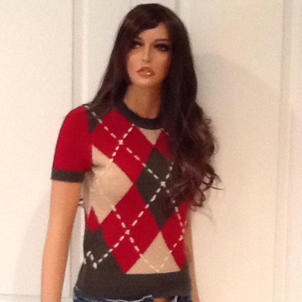 Moschino Cheap & Chic argyle sweater