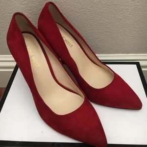 Nine West Red Suede Pumps