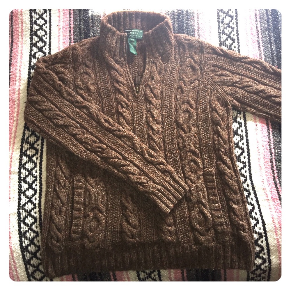 Ralph Lauren women's knitted quarter zip