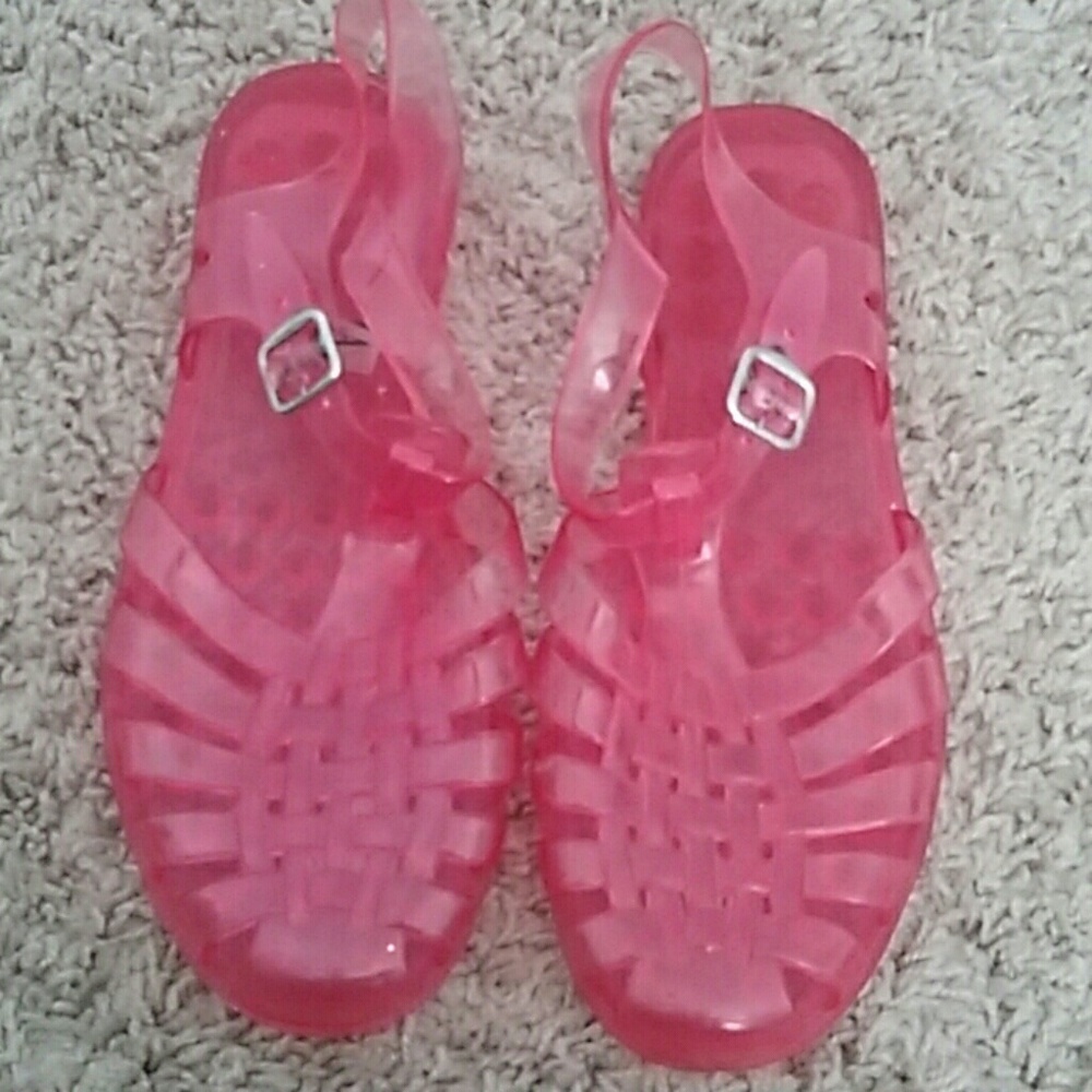 Pink jelly sandals