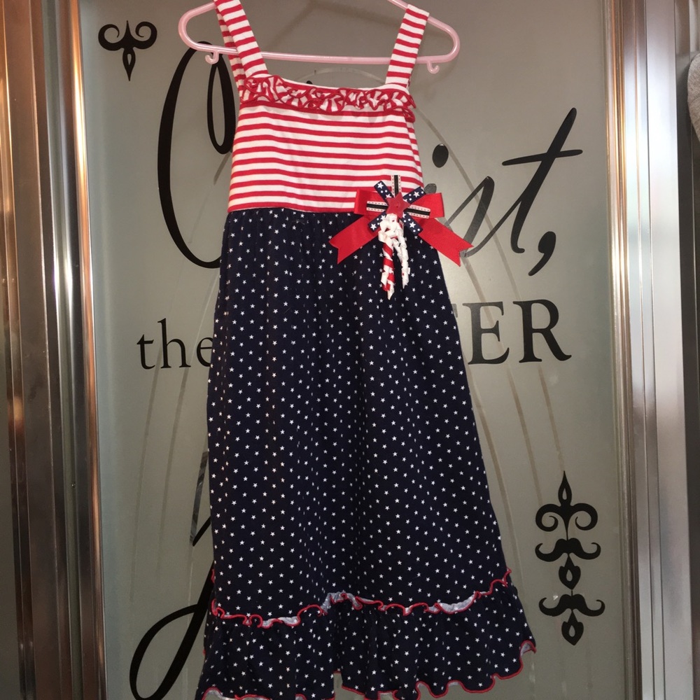 Red White Blue girls beautiful dress NEW