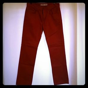 Express Men's deep red jeans