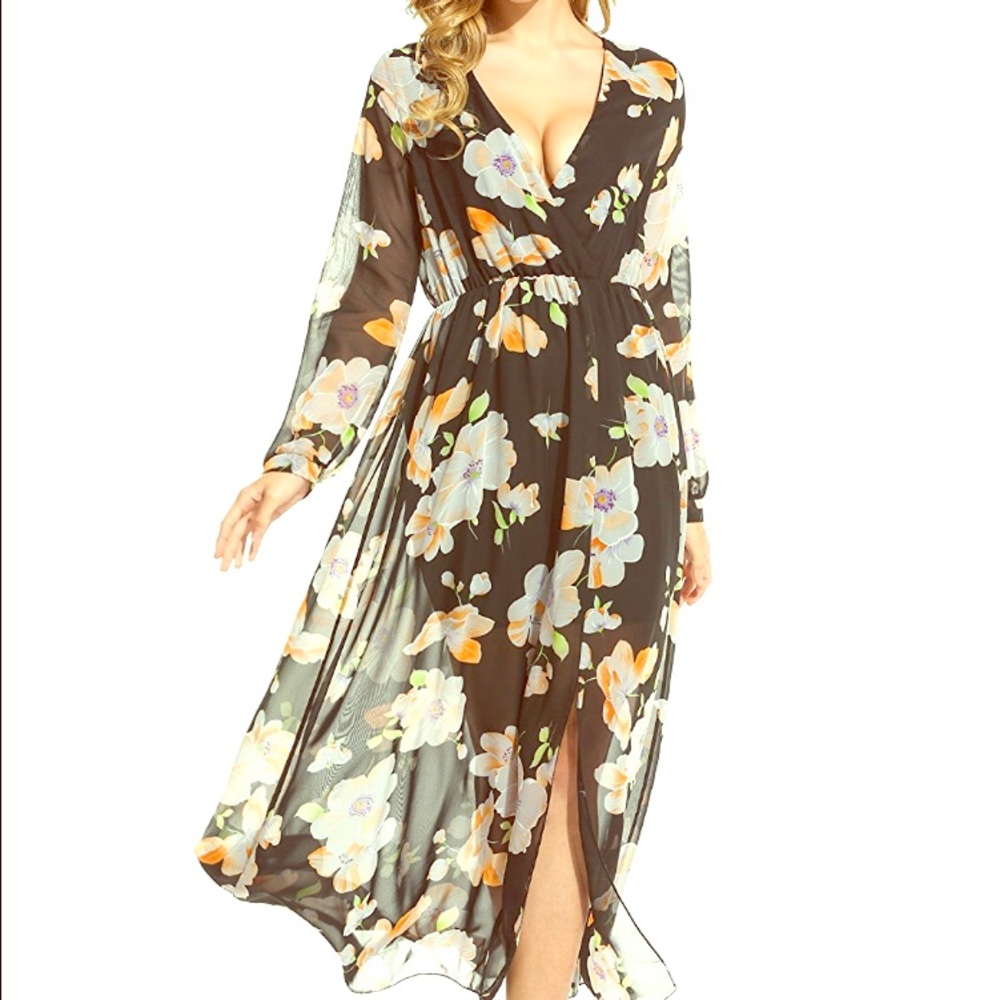 Floral chiffon dress