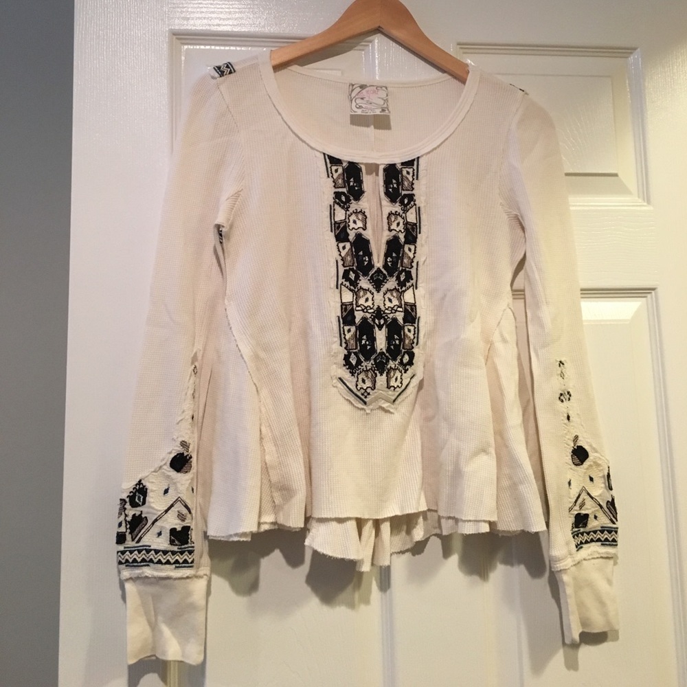 Free people long sleeve flowwy back