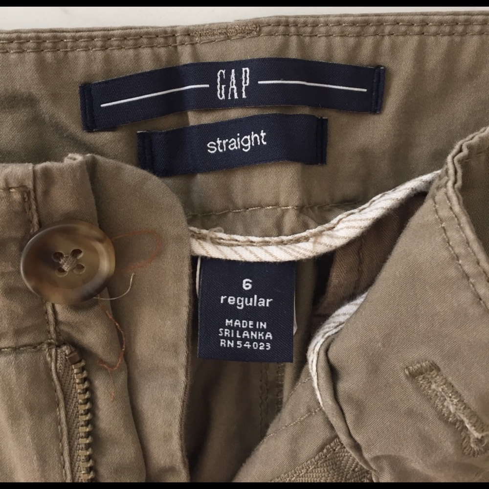 Gap Tan dress slacks, straight leg.