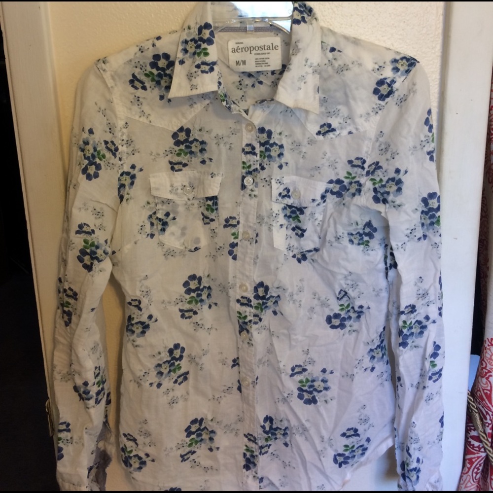 Aeropostale floral button down
