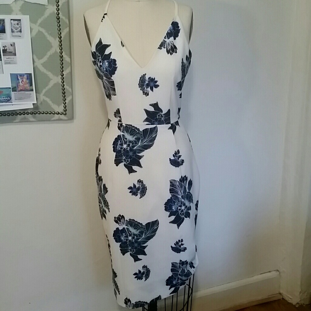 White knee length H&M dress.