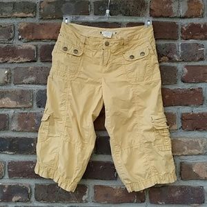 Anthropologie--Yellow Cargo Capris