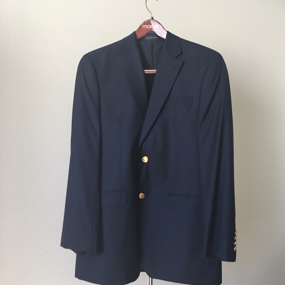Lauren Ralph Lauren Total Comfort Blazer 38R Navy