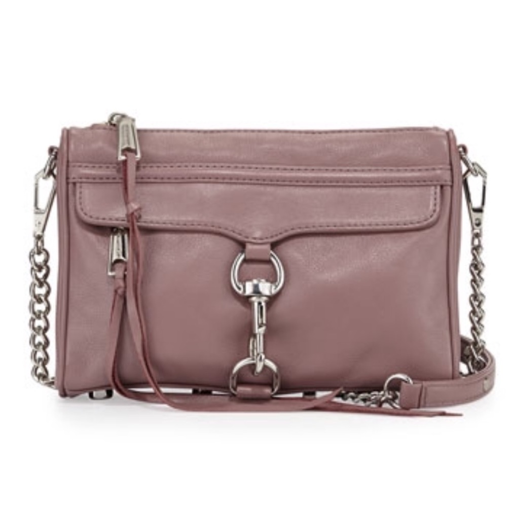 REBECCA MINKOFF MAUVE MINI MAC CROSS BODY BAG
