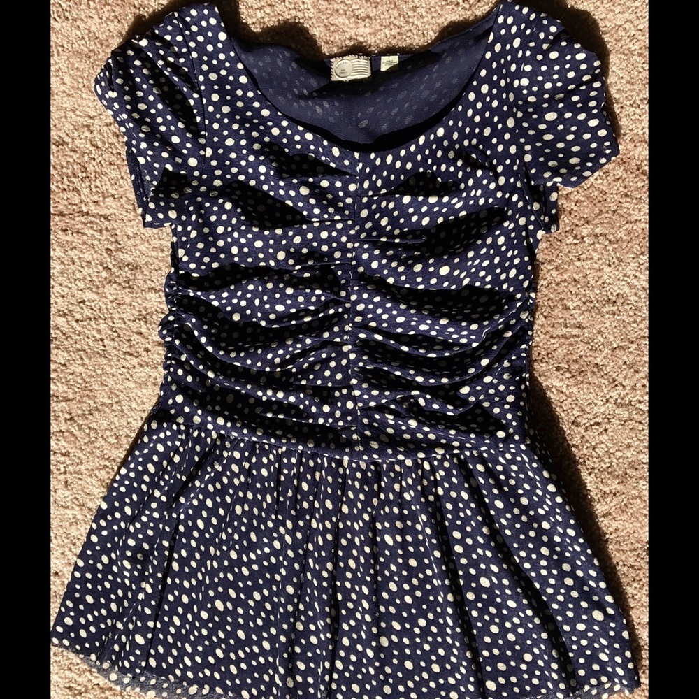 Anthropologie 9-H15 STCL Polka Dot Top