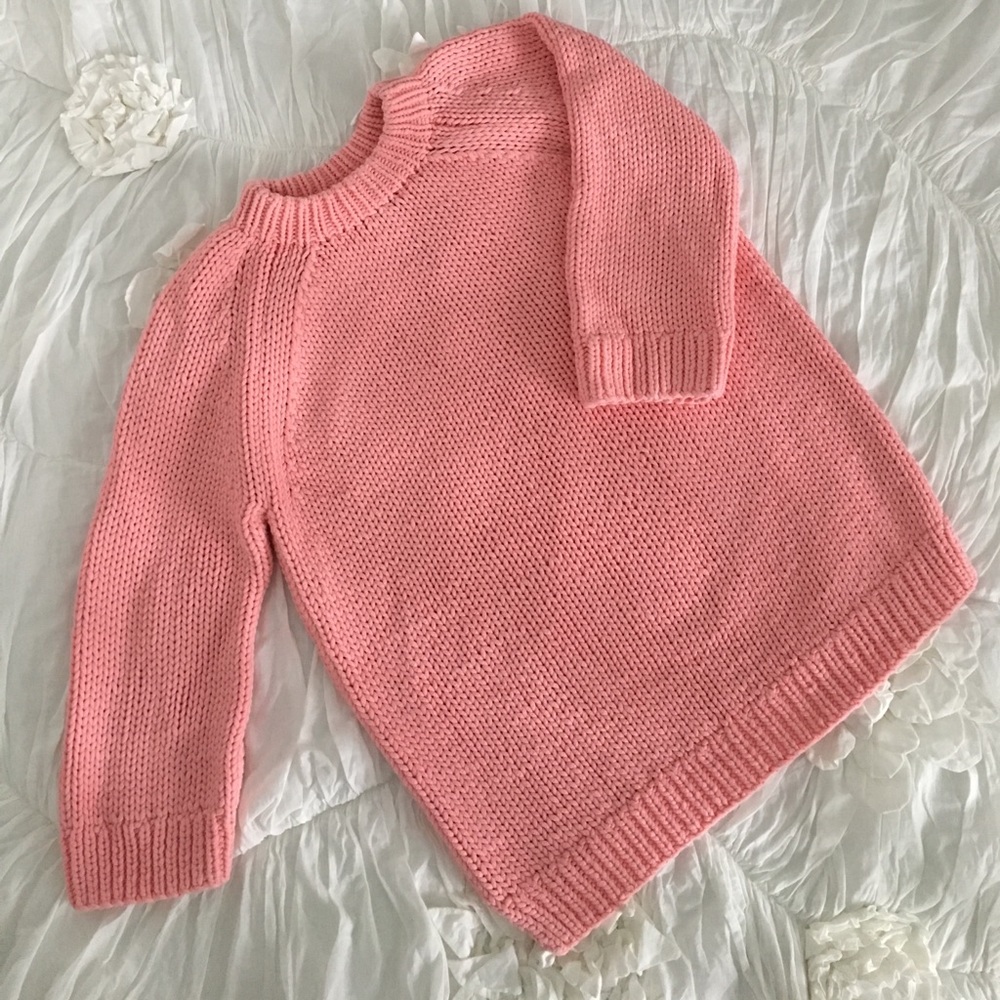 H&M Chunky Pink 3/4 Sleeve Sweater