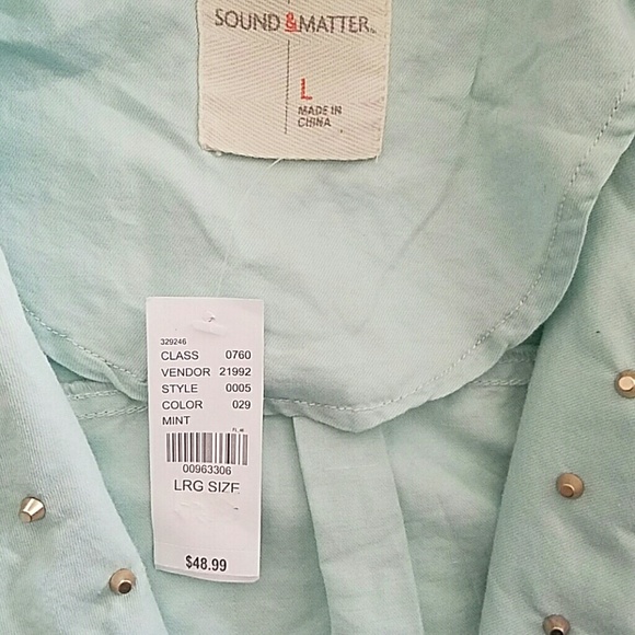 Turquoise studded jacket - Picture 2 of 3