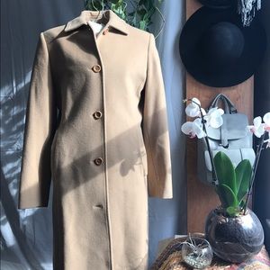 LL Bean CASHMERE blend Camel Coat