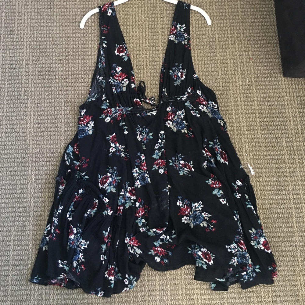 Black floral dress