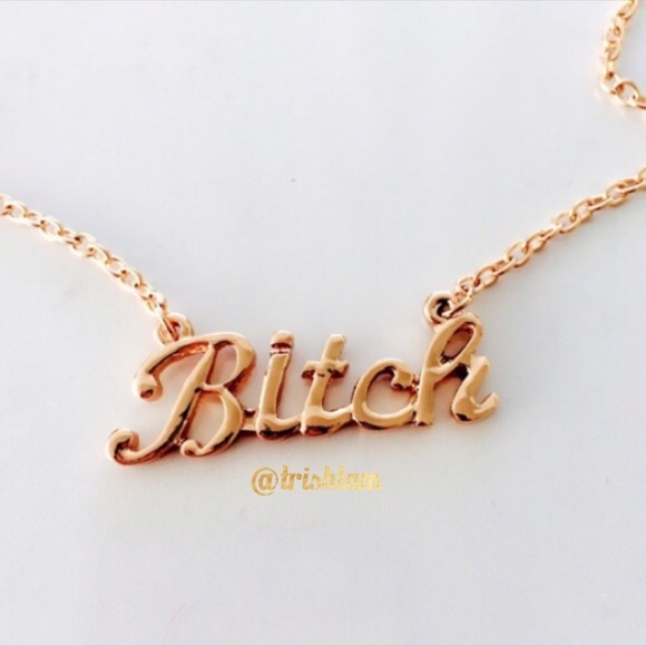 🔴🆕Silver left Statement Bitch dainty necklace - Picture 2 of 6