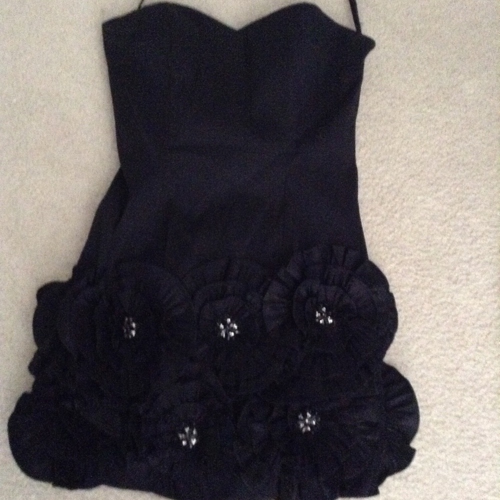 Black organza dress