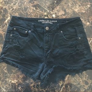 american eagle high-waisted ripped shorts!