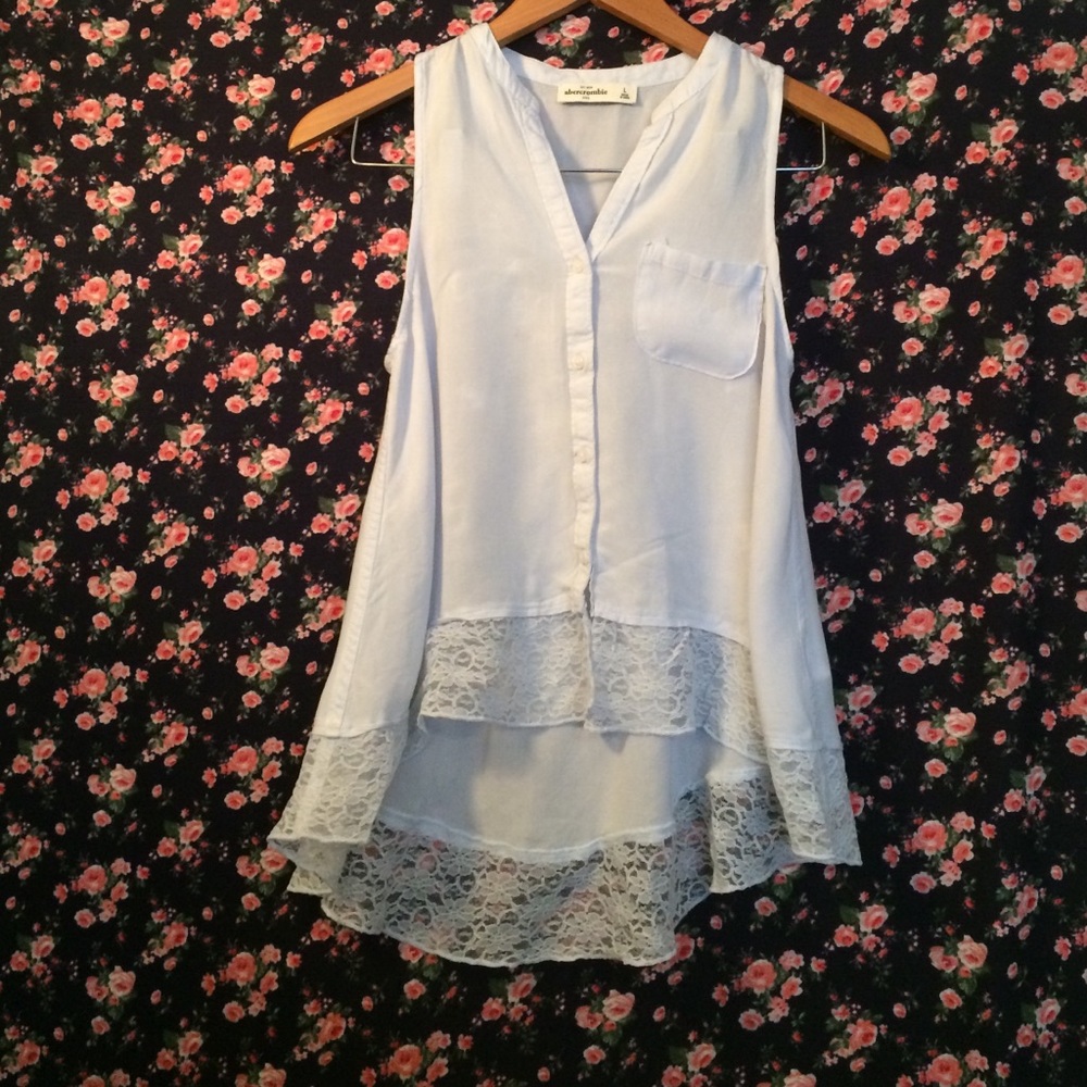 abercrombie kids high low tank