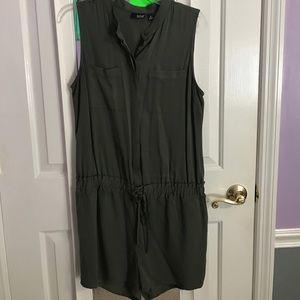 Army green romper