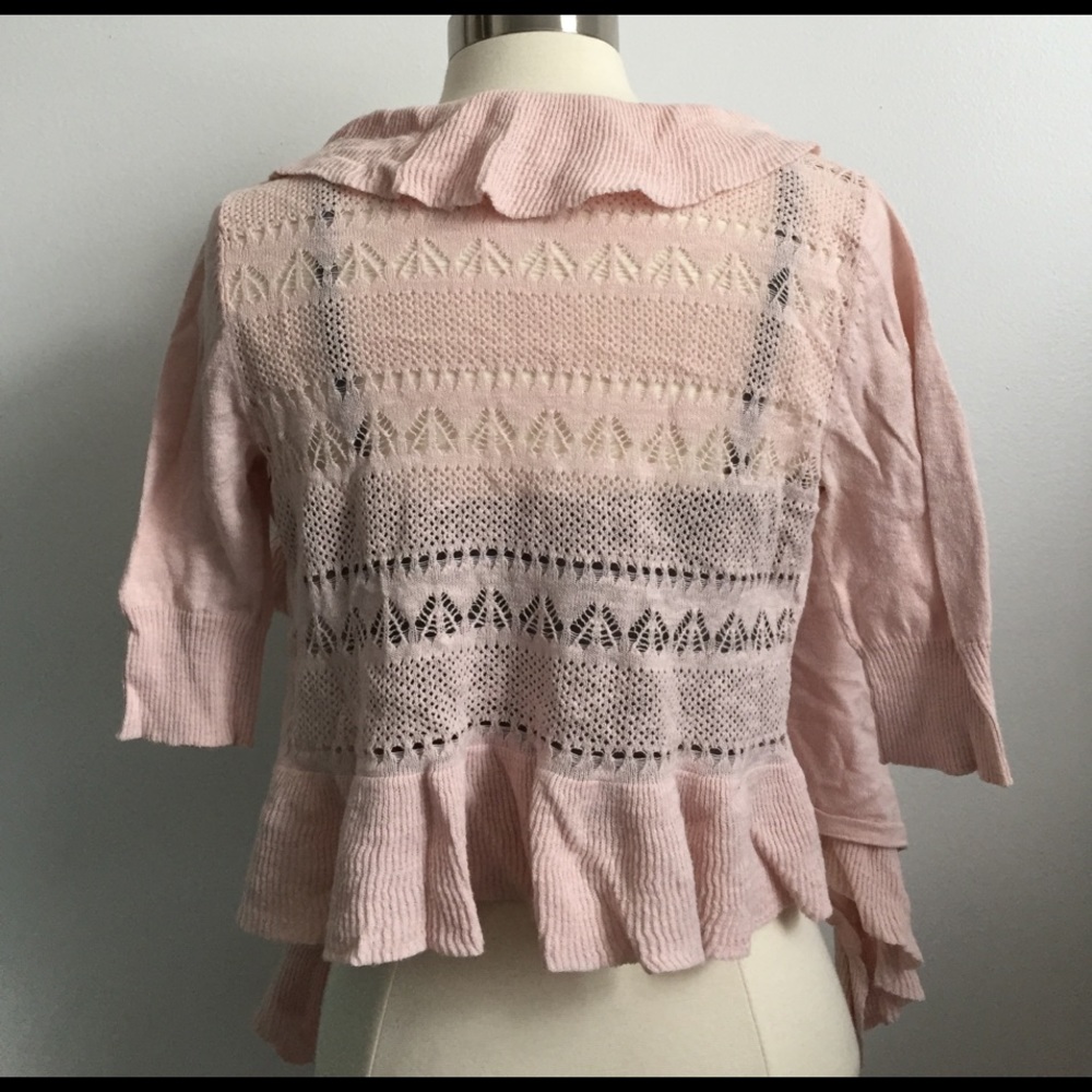 Pink knit cardigan