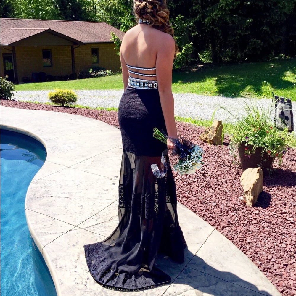 Black Rachel Allen Prom Dress