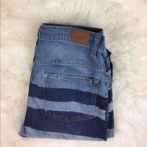 Urban Outfitters BDG Striped Jean Skinny Capris