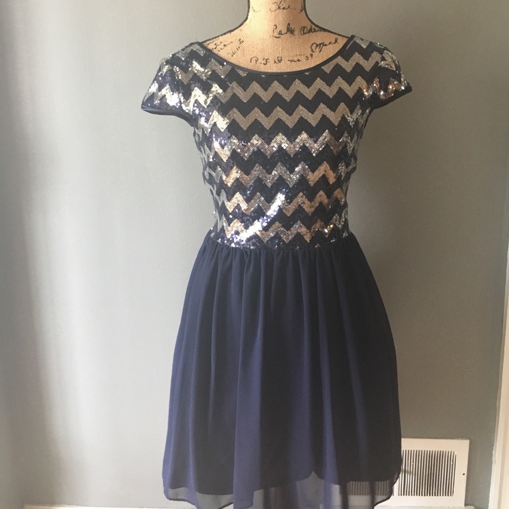 chevron sequin dress
