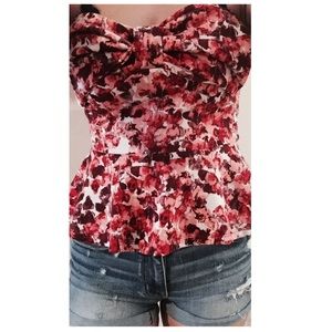 Material Girl Floral bow shirt