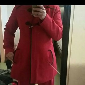 Guess Red Wool Coat
