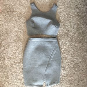 Lush matching crop top with skirt!